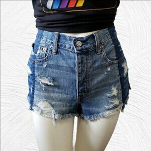 AEO Vintage Hi Rise Festival denim jean shorts size 6